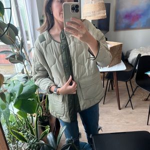 Quilted Jacket EUC boutique green